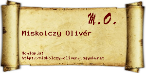 Miskolczy Olivér névjegykártya