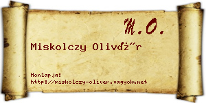 Miskolczy Olivér névjegykártya