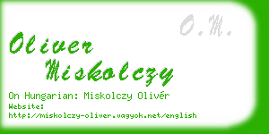 oliver miskolczy business card